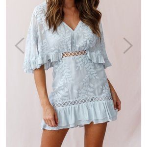 Selfie Leslie Caspar Leafy Embroidered Dress